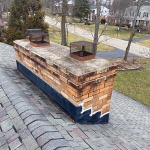 Mid Valley Chimney - Crown Rebuild Before