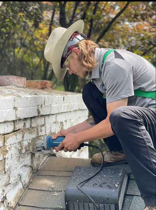 chimney leak repair masonry brick repair