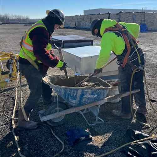 chimney leak repair mortar mixing